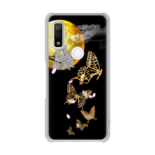 arrows We F-51B docomo 高画質仕上げ 背面印刷 ハードケース 【1150 月に昇る蝶】