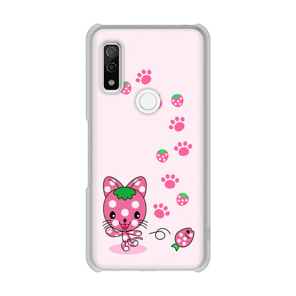 arrows We F-51B docomo 高画質仕上げ 背面印刷 ハードケース むかいあぐる イチゴ猫のにゃんベリー