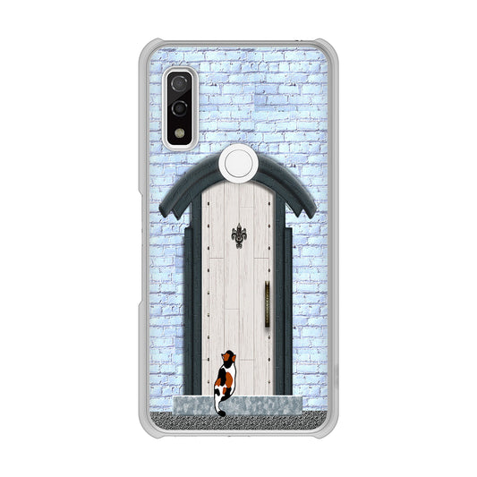 arrows We F-51B docomo 高画質仕上げ 背面印刷 ハードケース 猫とドア
