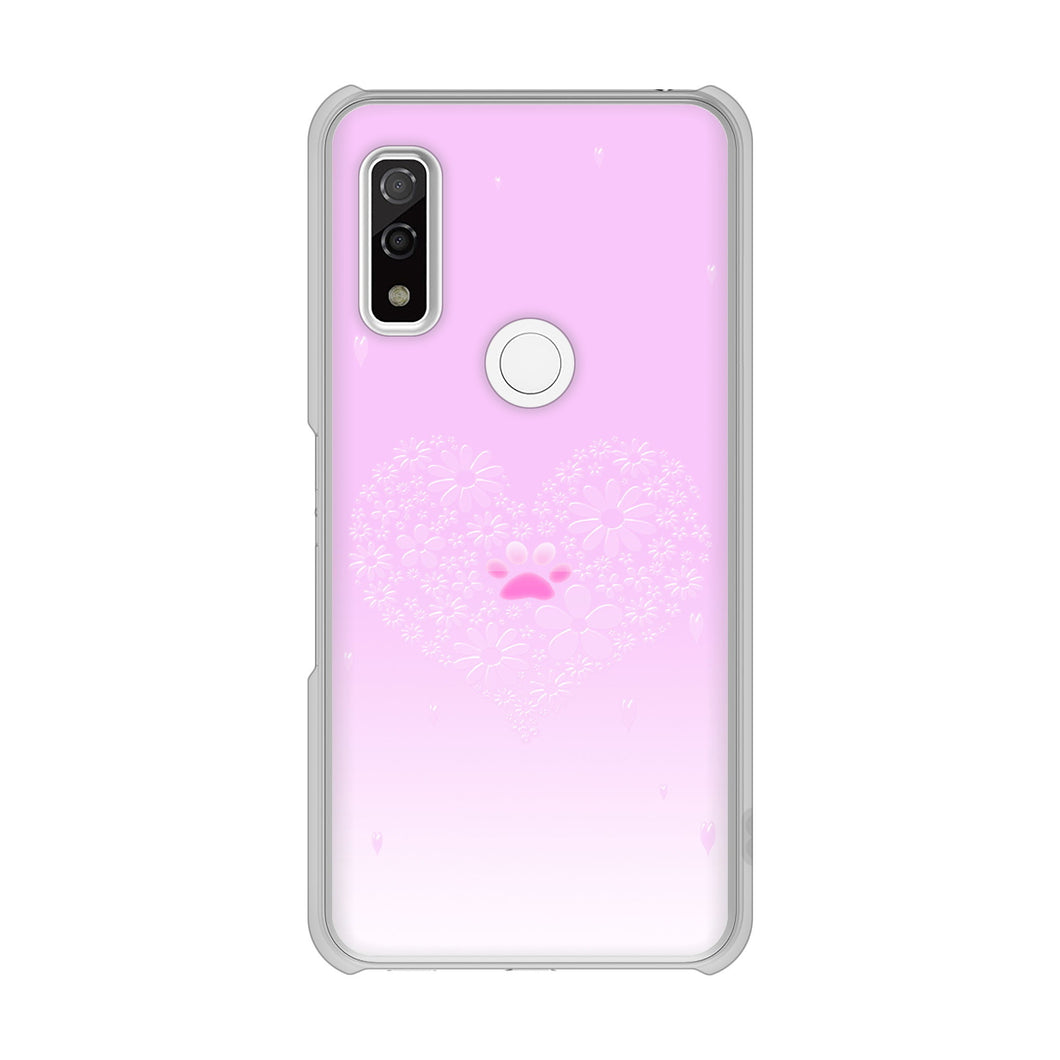 arrows We F-51B docomo 高画質仕上げ 背面印刷 ハードケース ハートと肉球