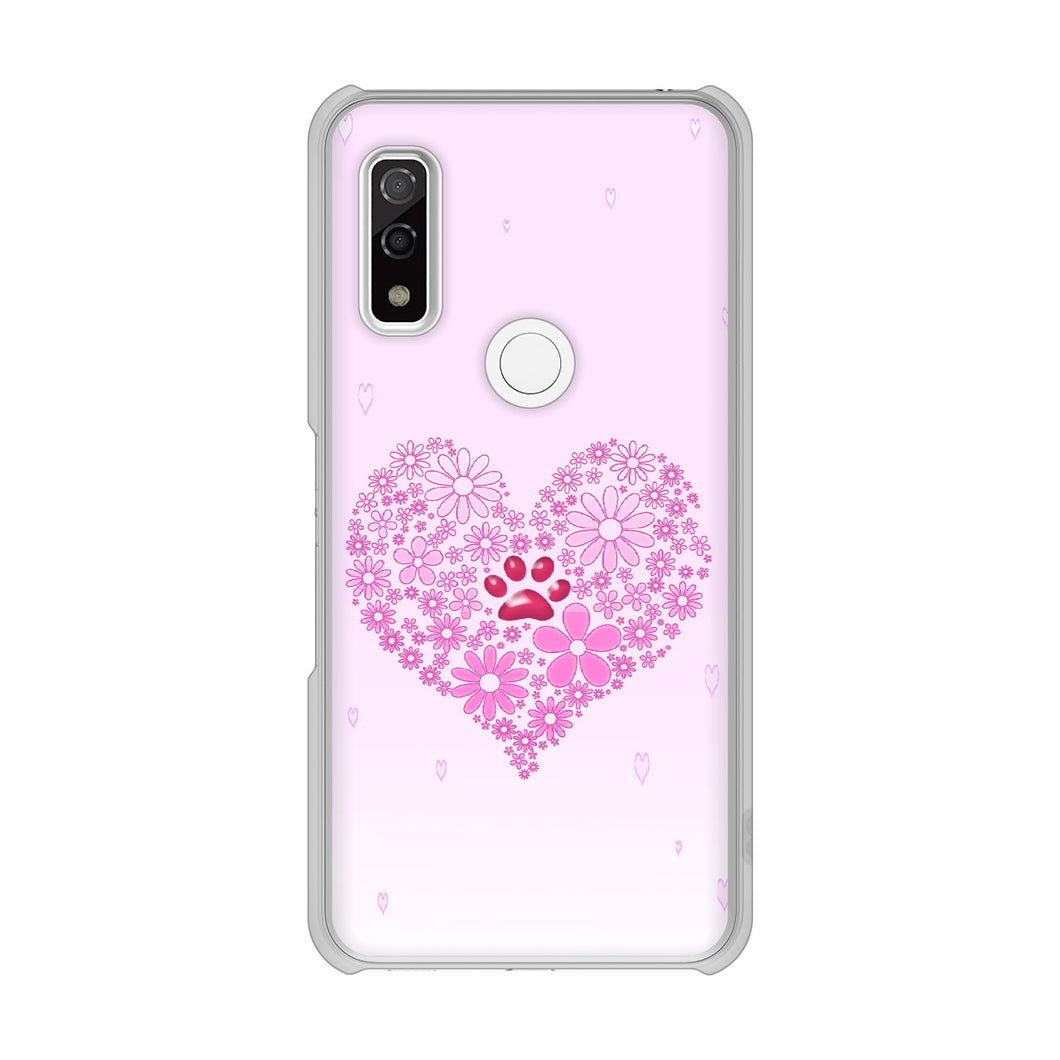arrows We F-51B docomo 高画質仕上げ 背面印刷 ハードケース ハートと肉球