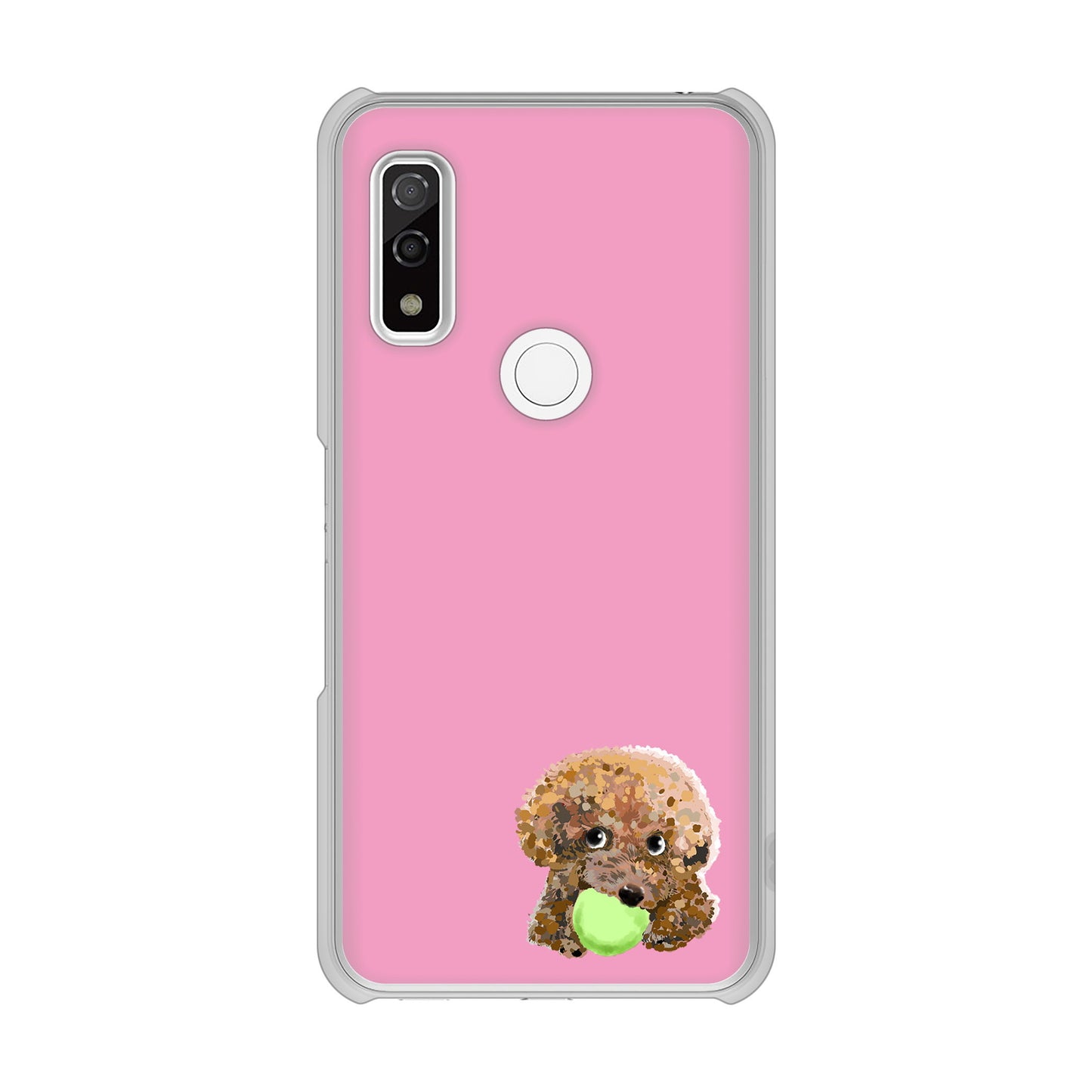 arrows We F-51B docomo 高画質仕上げ 背面印刷 ハードケース トイプードル＆ボール