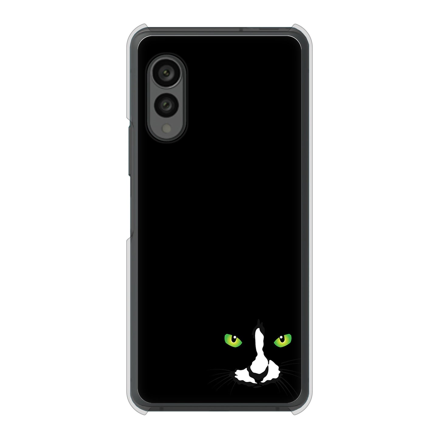 arrows N F-51C docomo 高画質仕上げ 背面印刷 ハードケース 【398 黒ネコ】