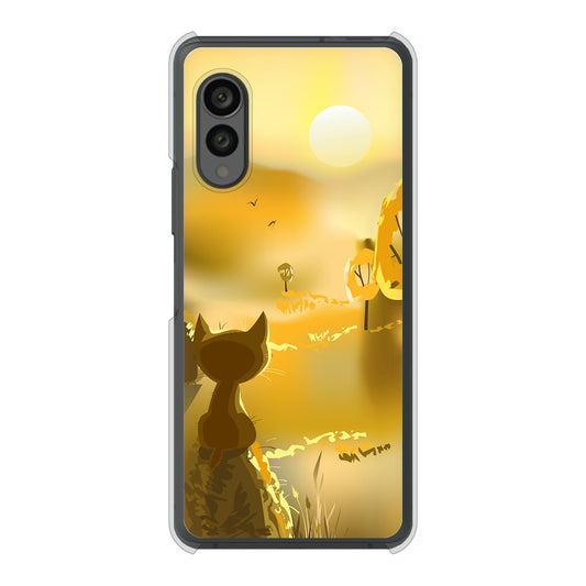 arrows N F-51C docomo 高画質仕上げ 背面印刷 ハードケース 【400 たそがれの猫】