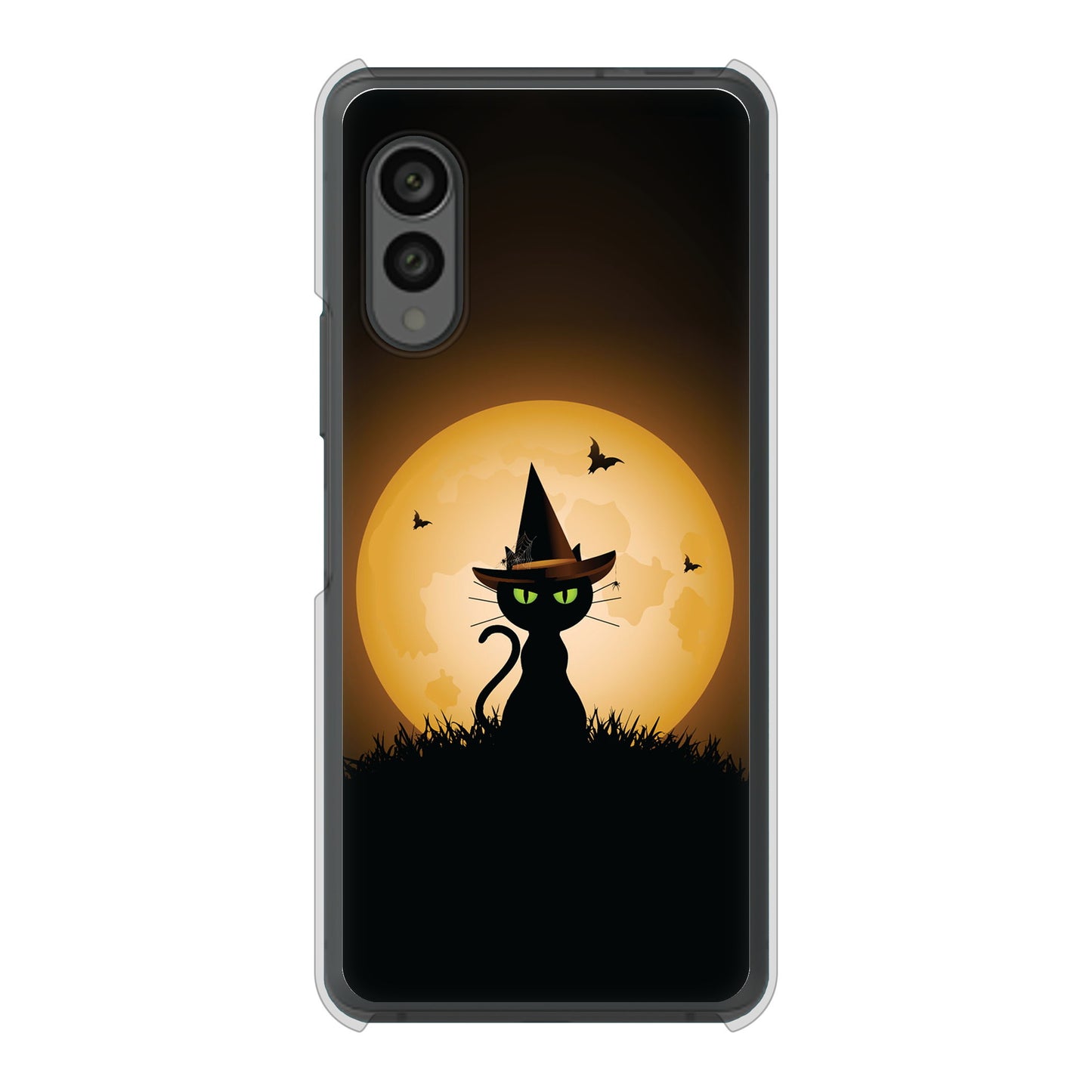 arrows N F-51C docomo 高画質仕上げ 背面印刷 ハードケース 夜とネコ