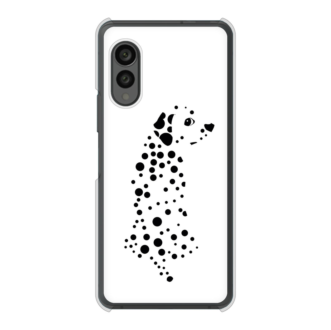 arrows N F-51C docomo 高画質仕上げ 背面印刷 ハードケース 【1038 振り向くダルメシアン（WH）】