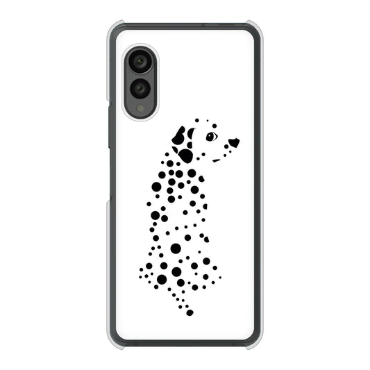 arrows N F-51C docomo 高画質仕上げ 背面印刷 ハードケース 【1038 振り向くダルメシアン（WH）】