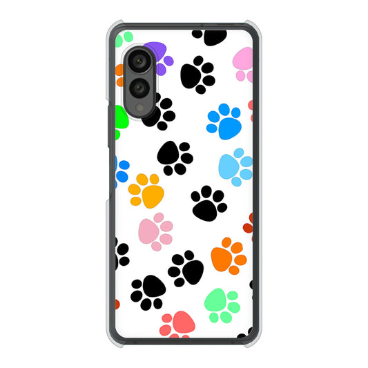 arrows N F-51C docomo 高画質仕上げ 背面印刷 ハードケース 【1108 あしあとカラフル】