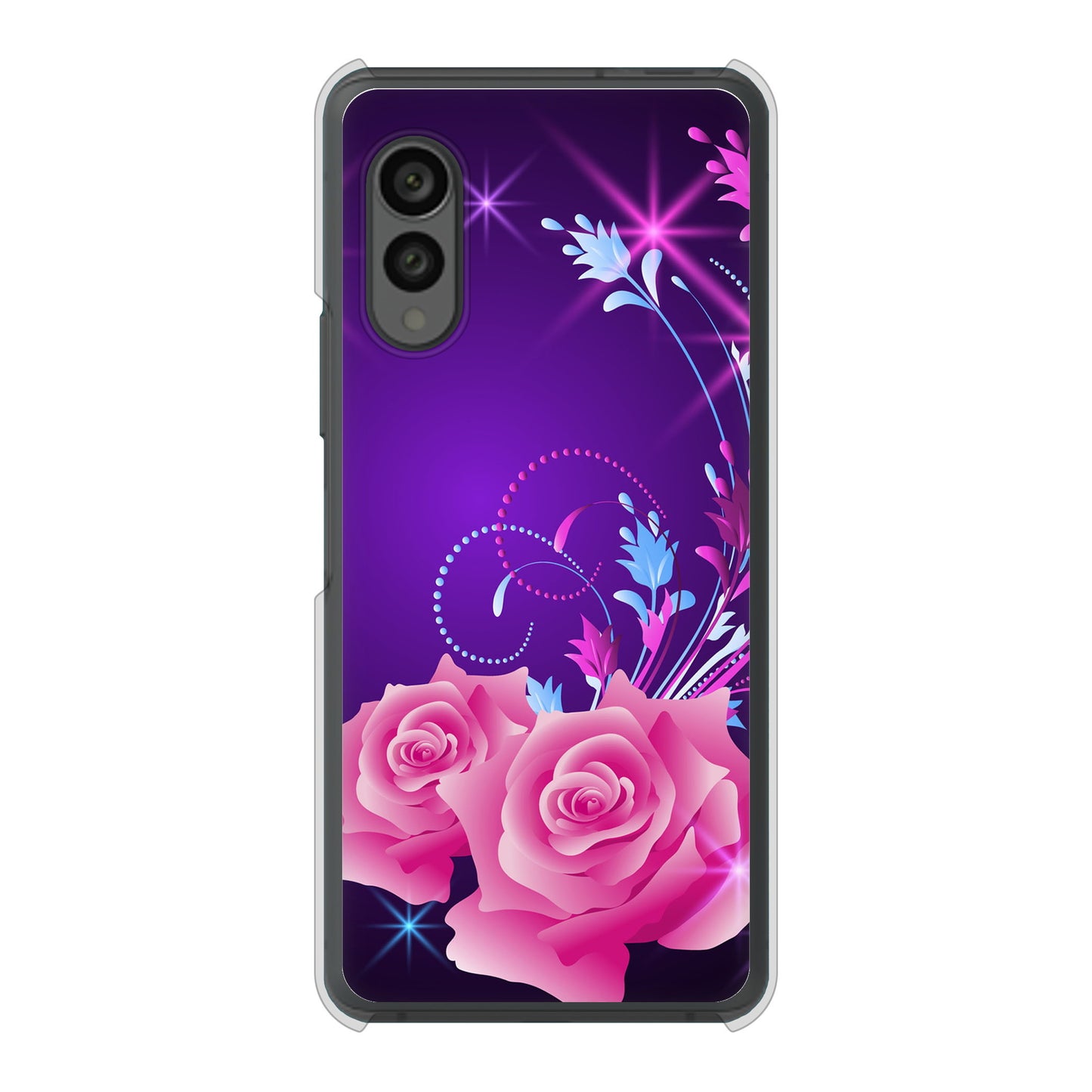 arrows N F-51C docomo 高画質仕上げ 背面印刷 ハードケース ロマンチックなバラ