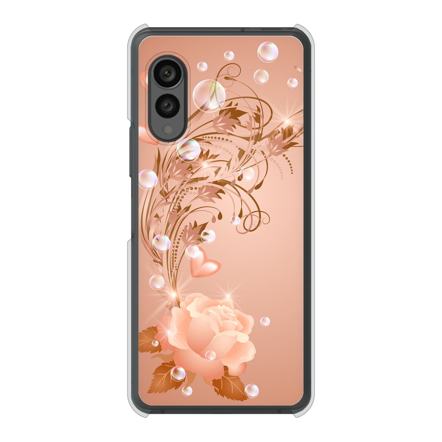 arrows N F-51C docomo 高画質仕上げ 背面印刷 ハードケース ロマンチックなバラ