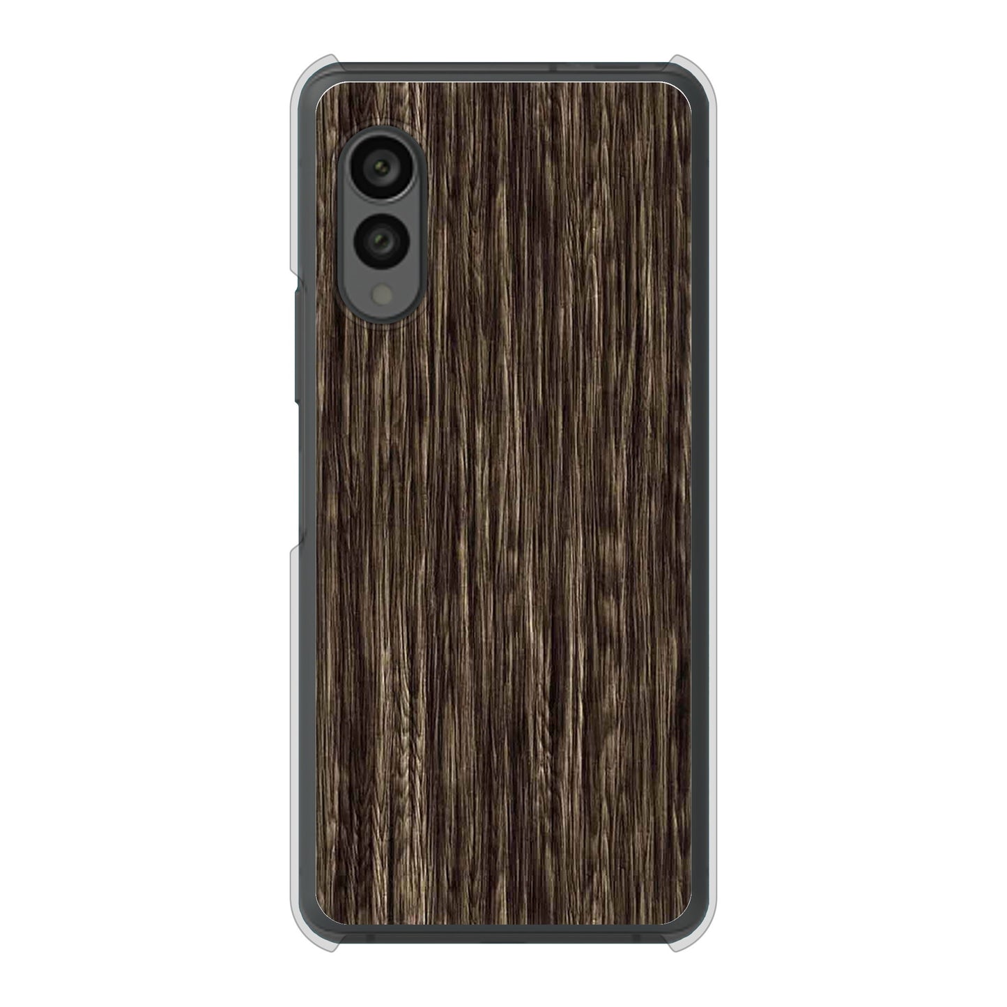 arrows N F-51C docomo 高画質仕上げ 背面印刷 ハードケース 【EK848 木目ダークブラウン】