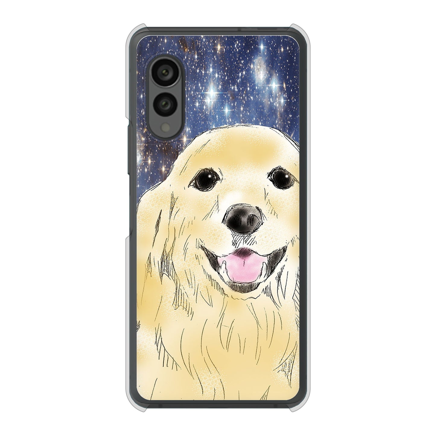 arrows N F-51C docomo 高画質仕上げ 背面印刷 ハードケース ゴールデンレトリバー