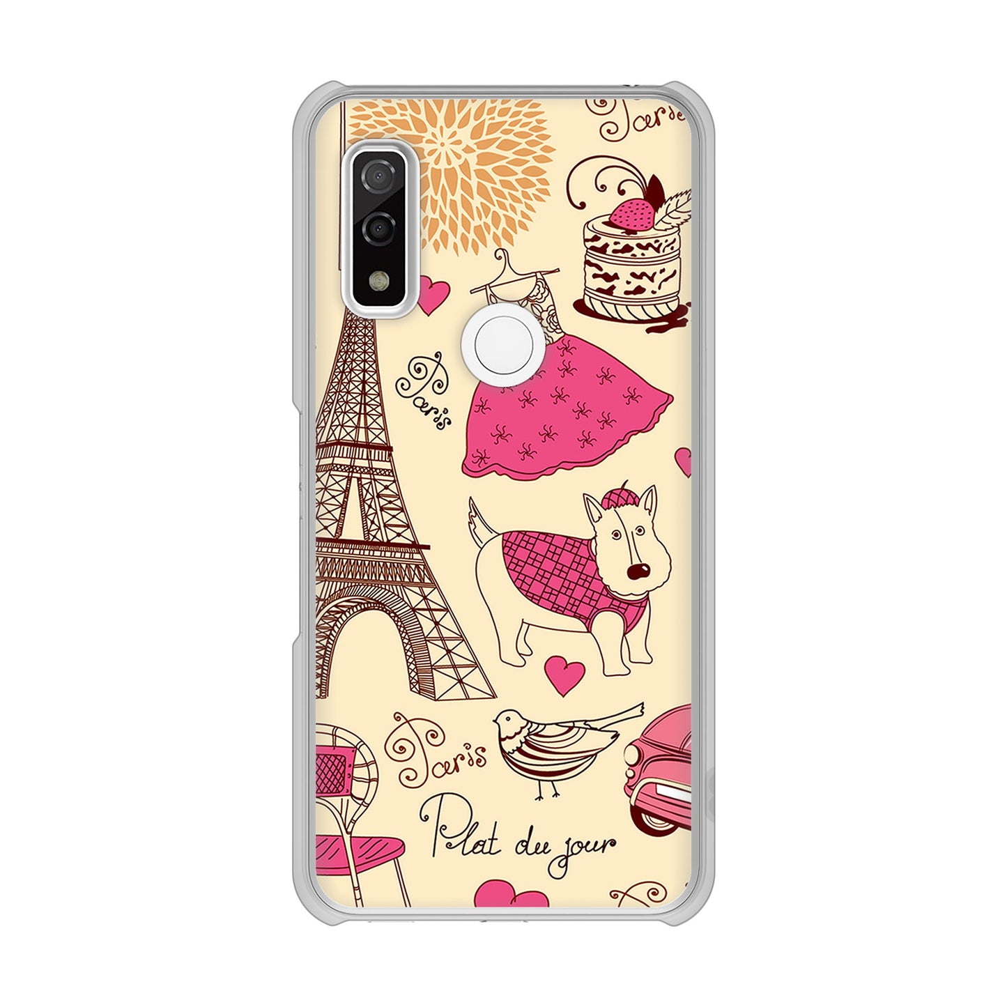 arrows We FCG01 高画質仕上げ 背面印刷 ハードケース LOVE フランス