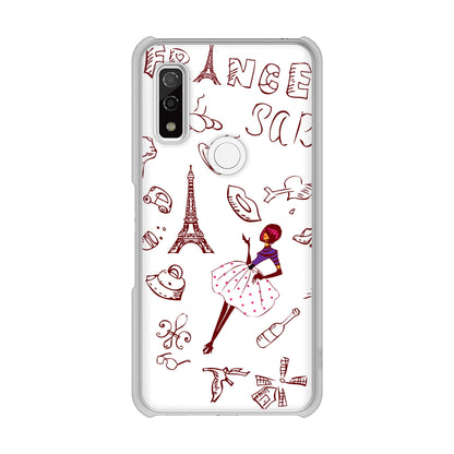 arrows We FCG01 高画質仕上げ 背面印刷 ハードケース LOVE フランス