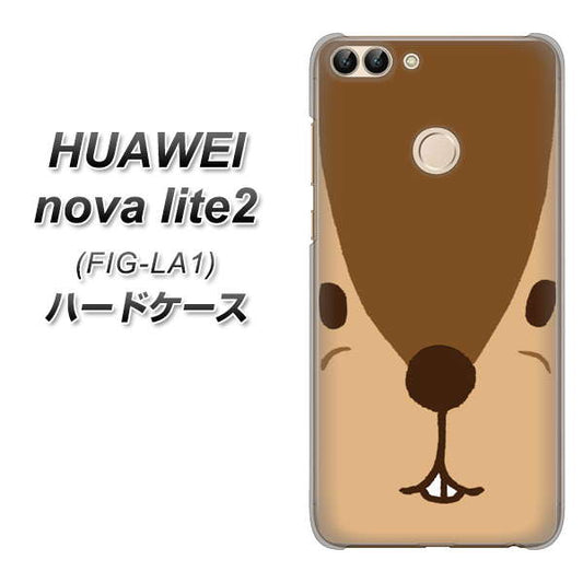 HUAWEI（ファーウェイ）nova lite 2 FIG-LA1 高画質仕上げ 背面印刷 ハードケース【349 りす】