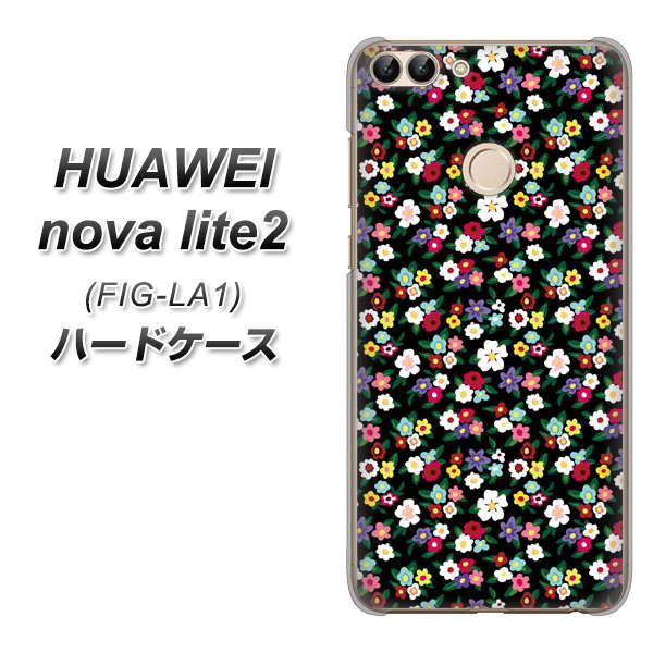 HUAWEI（ファーウェイ）nova lite 2 FIG-LA1 高画質仕上げ 背面印刷 ハードケース【778 マイクロリバティプリントBK】