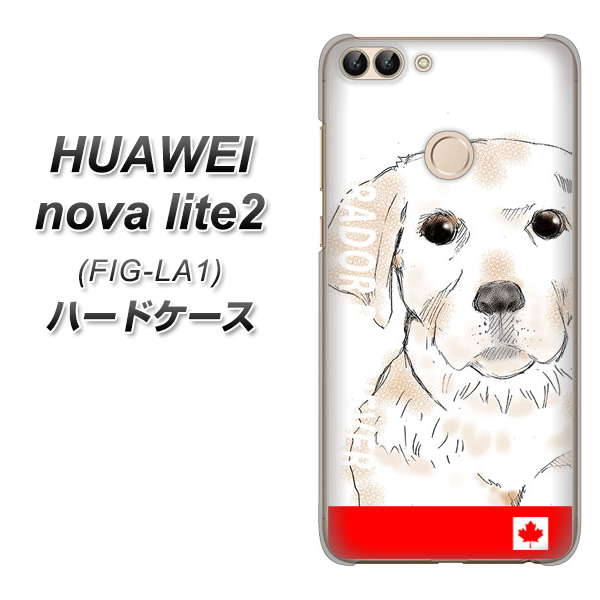 HUAWEI（ファーウェイ）nova lite 2 FIG-LA1 高画質仕上げ 背面印刷 ハードケース【YD821 ラブラドールレトリバー02】