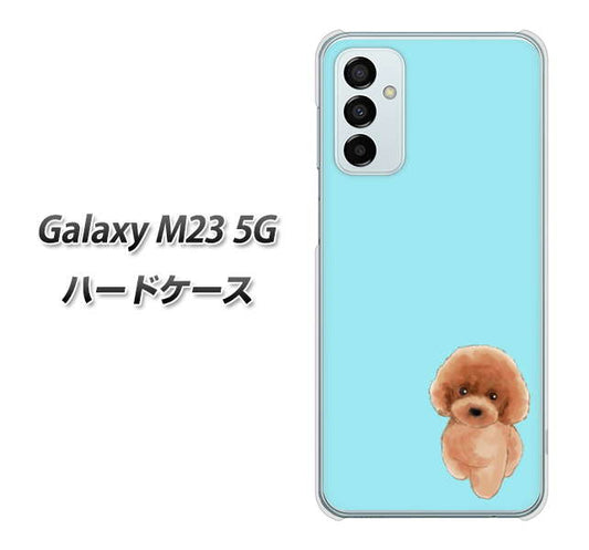 Galaxy M23 5G 高画質仕上げ 背面印刷 ハードケース【YJ050 トイプードルレッド（ブルー）】