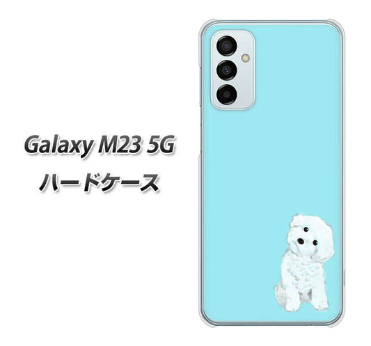 Galaxy M23 5G 高画質仕上げ 背面印刷 ハードケース【YJ070 トイプードルホワイト（ブルー）】