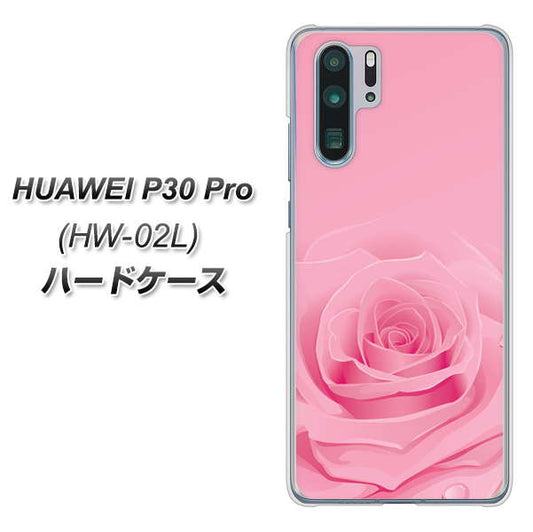 docomo HUAWEI（ファーウェイ） P30 Pro HW-02L 高画質仕上げ 背面印刷 ハードケース【401 ピンクのバラ】