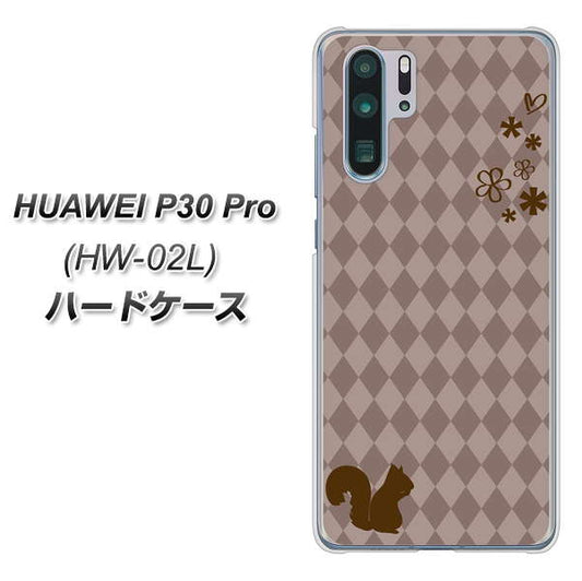 docomo HUAWEI（ファーウェイ） P30 Pro HW-02L 高画質仕上げ 背面印刷 ハードケース【515 リス】