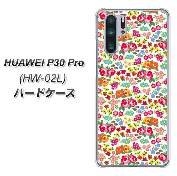 docomo HUAWEI（ファーウェイ） P30 Pro HW-02L 高画質仕上げ 背面印刷 ハードケース【777 マイクロリバティプリントWH】