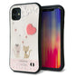 iPhone11 スマホケース 「SEA Grip」 グリップケース Sライン 【1104 クラフト写真 ネコ (ハートM) 】 UV印刷