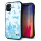 iPhone11 スマホケース 「SEA Grip」 グリップケース Sライン 【AG888 ネコ積もり 水色】 UV印刷
