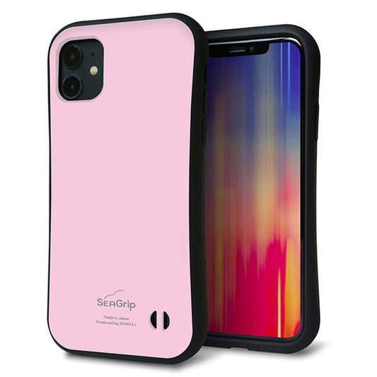 iPhone11 スマホケース 「SEA Grip」 グリップケース Sライン 【KM903 パステルカラー(パステルローズピンク)】 UV印刷