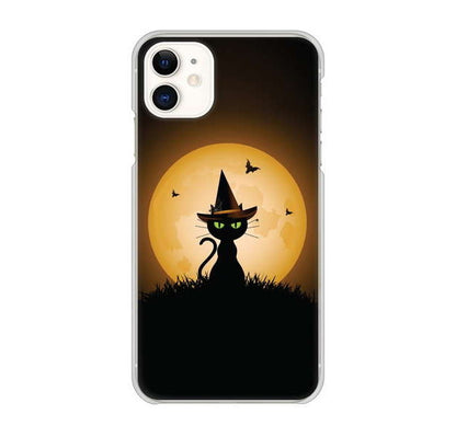 iPhone 11 高画質仕上げ 背面印刷 ハードケース 夜とネコ