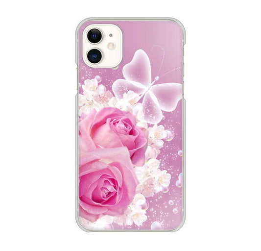 iPhone 11 高画質仕上げ 背面印刷 ハードケース ロマンチックなバラ
