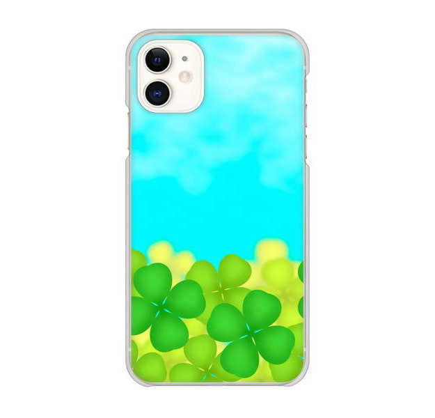 iPhone 11 高画質仕上げ 背面印刷 ハードケース 【VA820 四葉のクローバー畑】