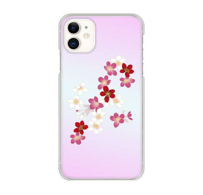 iPhone 11 高画質仕上げ 背面印刷 ハードケース 和花柄