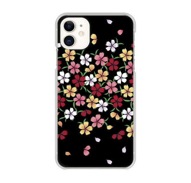 iPhone 11 高画質仕上げ 背面印刷 ハードケース 和花柄
