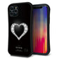 iPhone11 Pro スマホケース 「SEA Grip」 グリップケース Sライン 【041 ラインストーンゴージャスハート】 UV印刷