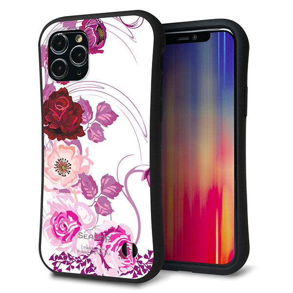 iPhone11 Pro スマホケース 「SEA Grip」 グリップケース Sライン 【116 6月のバラ】 UV印刷