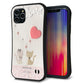 iPhone11 Pro スマホケース 「SEA Grip」 グリップケース Sライン 【1104 クラフト写真 ネコ (ハートM) 】 UV印刷