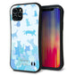 iPhone11 Pro スマホケース 「SEA Grip」 グリップケース Sライン 【AG888 ネコ積もり 水色】 UV印刷