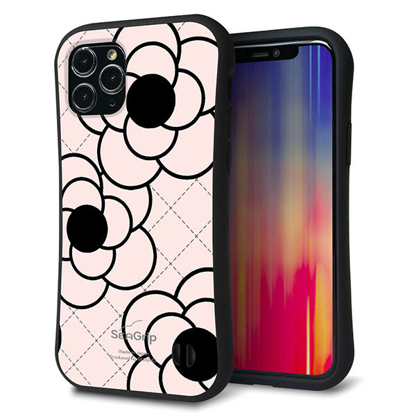 iPhone11 Pro スマホケース 「SEA Grip」 グリップケース Sライン 【EK926 カメリア ピンク】 UV印刷