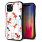 iPhone11 Pro スマホケース 「SEA Grip」 グリップケース Sライン 【HA210 金魚 水彩ストライプ ブルー 】 UV印刷