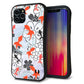 iPhone11 Pro スマホケース 「SEA Grip」 グリップケース Sライン 【HA216 金魚 花柄 グレー 】 UV印刷