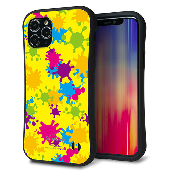 iPhone11 Pro スマホケース 「SEA Grip」 グリップケース Sライン 【MA879 ペイントイエロー】 UV印刷