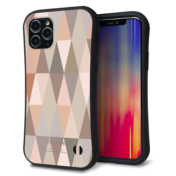 iPhone11 Pro スマホケース 「SEA Grip」 グリップケース Sライン 【MG800 くすみピンク】 UV印刷