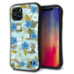 iPhone11 Pro スマホケース 「SEA Grip」 グリップケース Sライン 【SC883 ハワイアンアロハレトロ ブルー】 UV印刷