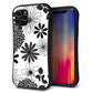 iPhone11 Pro スマホケース 「SEA Grip」 グリップケース Sライン 【SC912 花柄モノトーン 01】 UV印刷