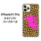 iPhone11 Pro (5.8インチ) 高画質仕上げ 背面印刷 ハードケース【1245 ヒョウ柄エンジェル】
