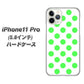 iPhone11 Pro (5.8インチ) 高画質仕上げ 背面印刷 ハードケース【1358 シンプルビッグ緑白】