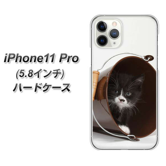 iPhone11 Pro (5.8インチ) 高画質仕上げ 背面印刷 ハードケース【VA800 ネコとバケツ】