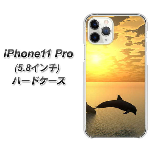 iPhone11 Pro (5.8インチ) 高画質仕上げ 背面印刷 ハードケース【VA845 夕暮れのドルフィン】