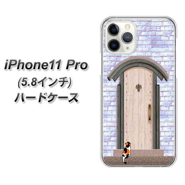 iPhone11 Pro (5.8インチ) 高画質仕上げ 背面印刷 ハードケース【YA952 石ドア02 素材クリア】